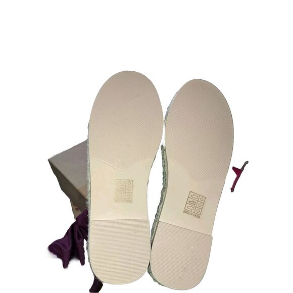 Jijixi Espadrille Black Quilted Cap Toe slip on flats 250 US 8.5 Summer Beach - Picture 6 of 6